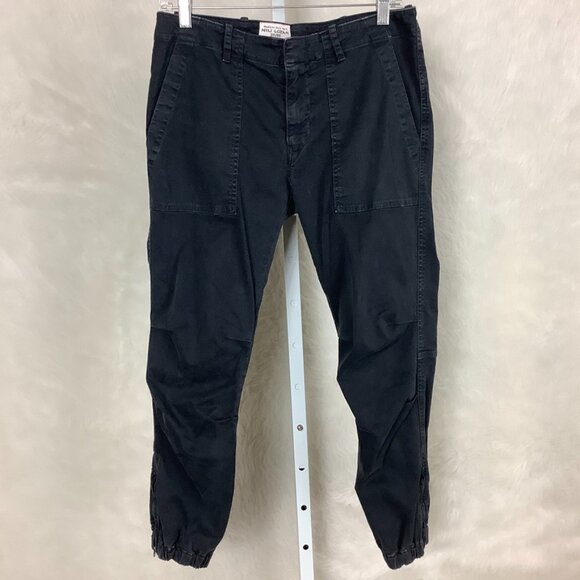 Nili Lotan Blue Zip Ankle Cropped French Military Pant 6 - Picture 1 of 7